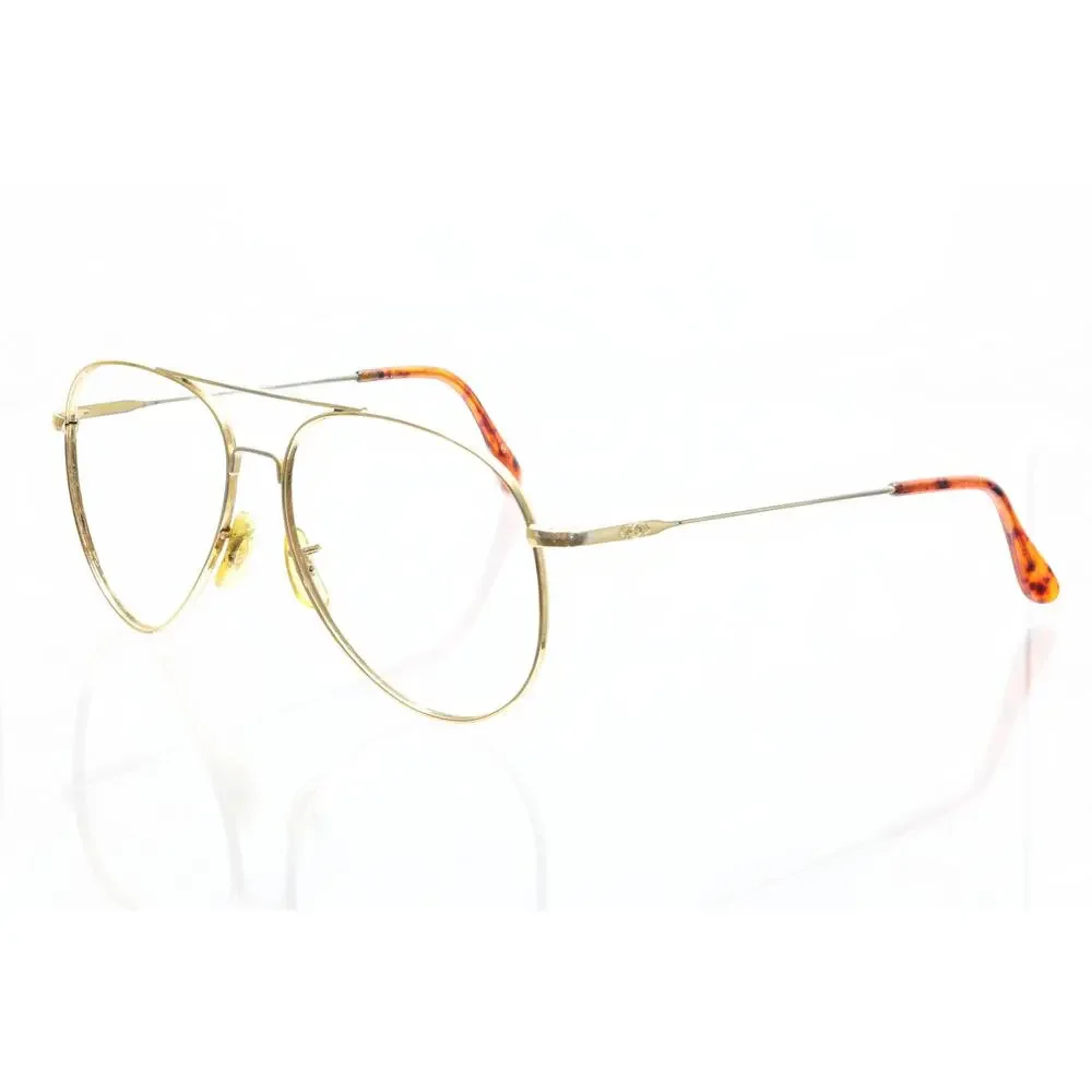 AO American Optical Gold Aviator 58-18mm Sunglass / Eyeglass FRAMES ONLY - GOOD